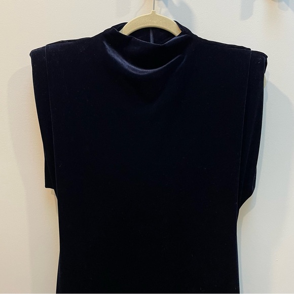 🌑 NWT Zara Velvet Dress Navy - Minor defects (L) - Picture 6 of 17
